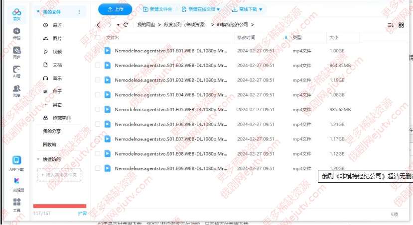 俄剧《非模特经纪公司》超清中字百度网盘