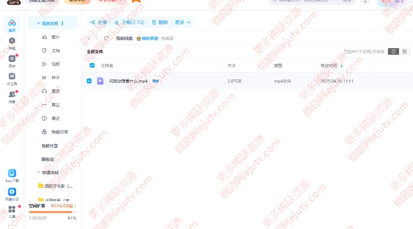 西班牙电影《告诉我你想要什么》超清中字夸克网盘