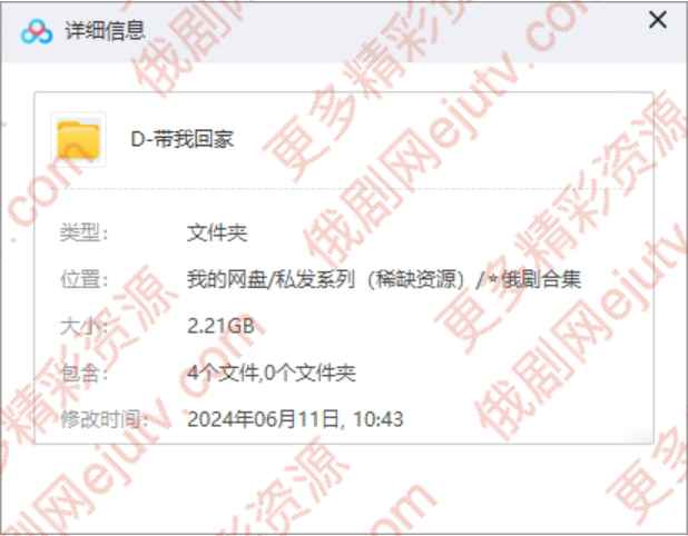俄剧《带我回家》超清中字百度网盘