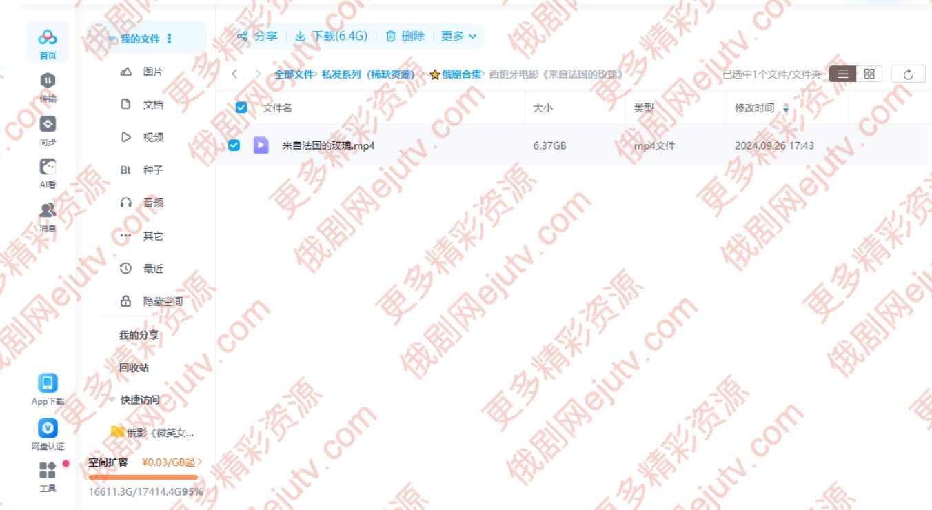 西班牙电影《来自法国的玫瑰》高清中字百度网盘